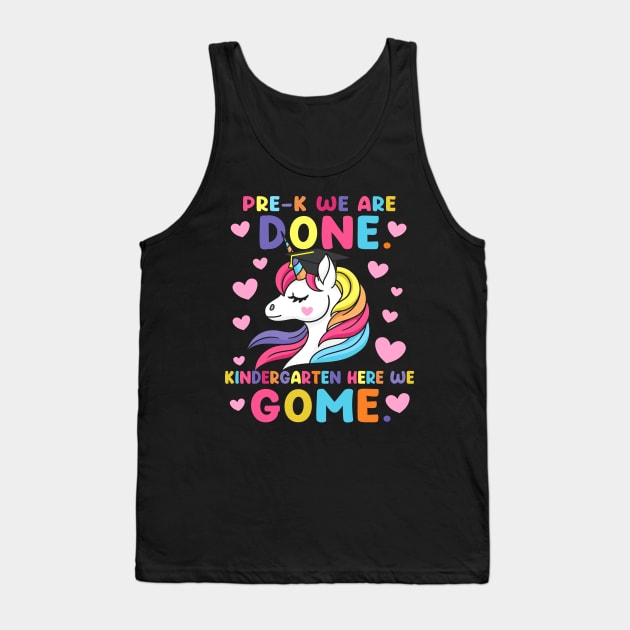 Girls Pre-K Graduation Magical Unicorn Tank Top by Xonmau